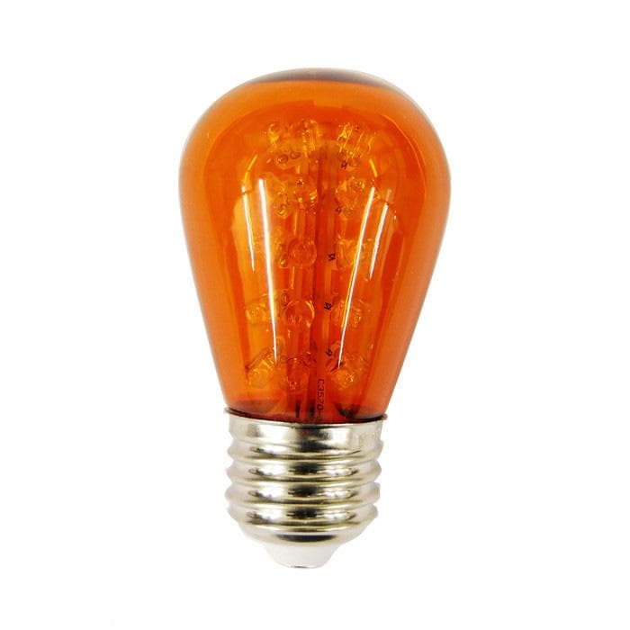 20Pk - SUNLITE 1.1W 120V S14 LED Amber E26 Medium base Light Bulb