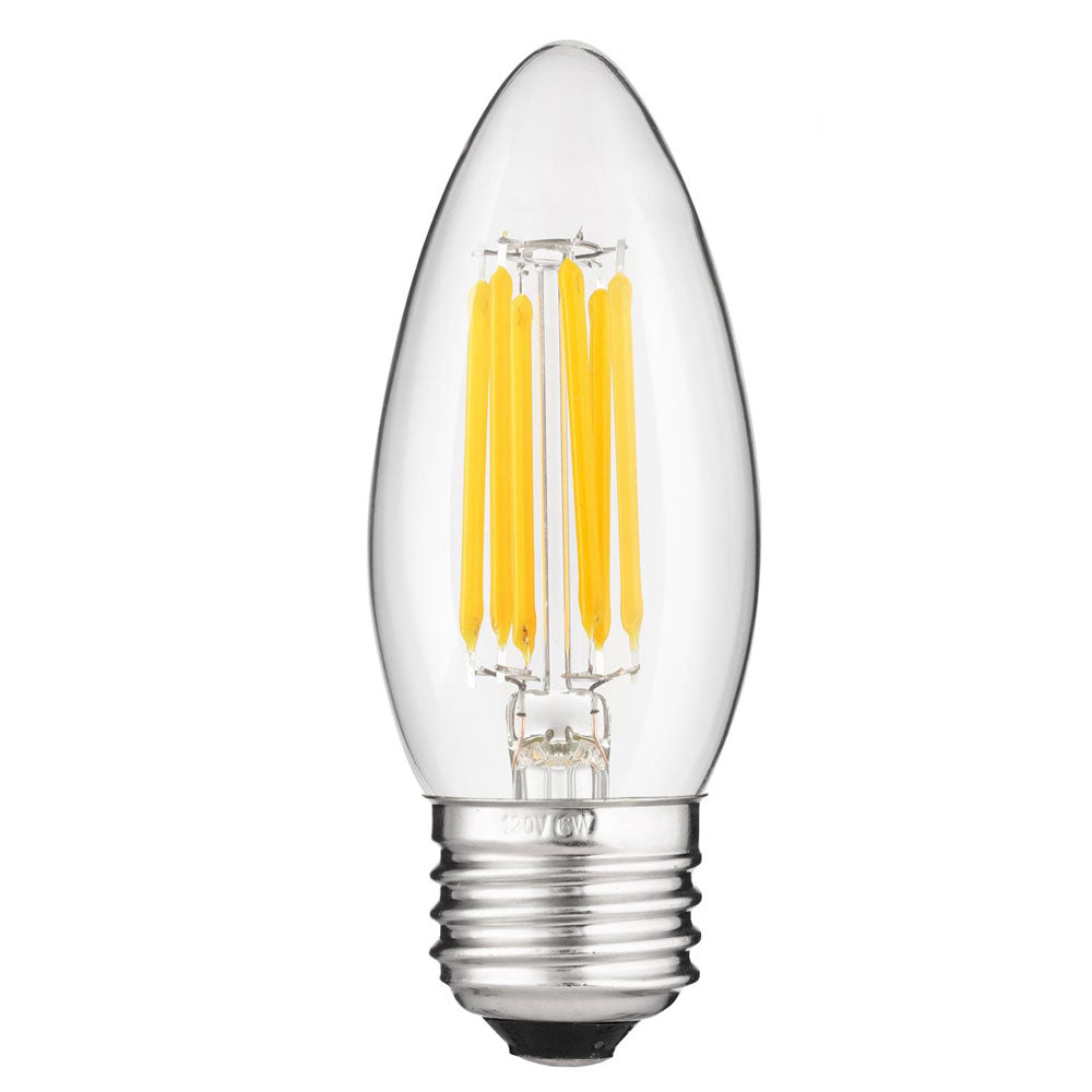 Sunlite Antique Filament LED 6 Watt 2700K E26 Base Chandelier Bulbs