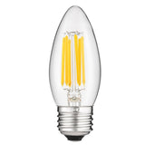 Sunlite Antique Filament LED 6 Watt 2700K E26 Base Chandelier Bulbs