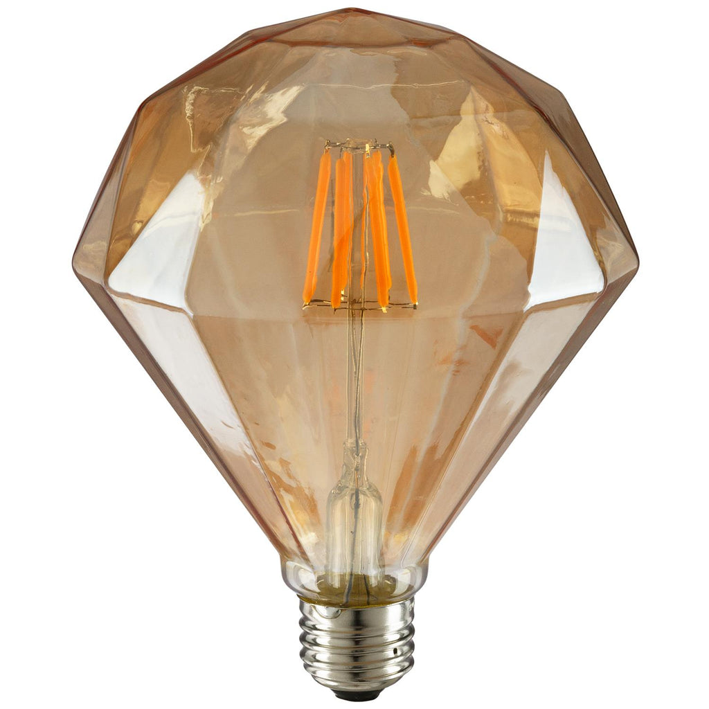 SUNLITE 80459-SU LED Vintage Diamond 6w Light Bulb Medium (E26) Base Warm White