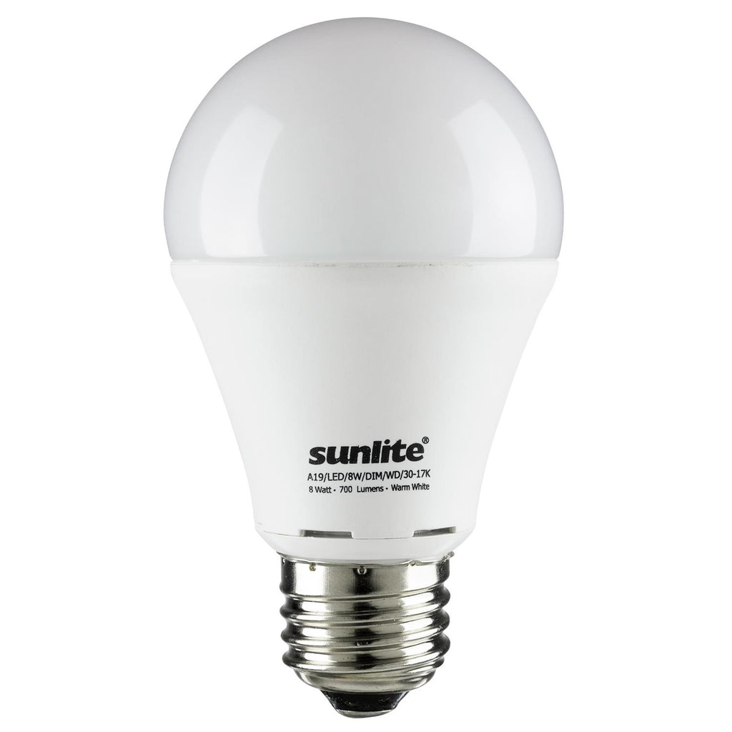 SUNLITE 80500-SU LED A19 Hospitality Series 8w Light Bulb Warm White 3000K