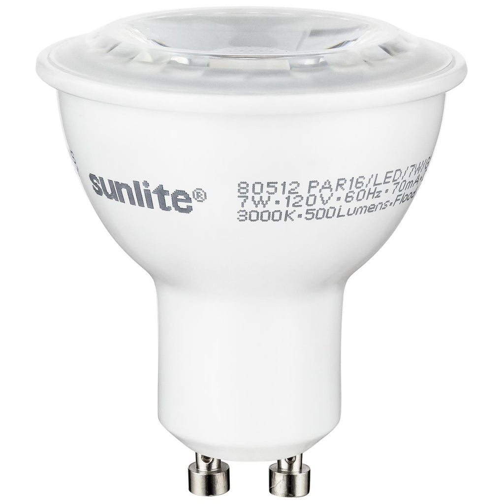 SUNLITE 80511-SU LED 7w PAR16 Light Bulbs 2700K Warm White GU10 Base