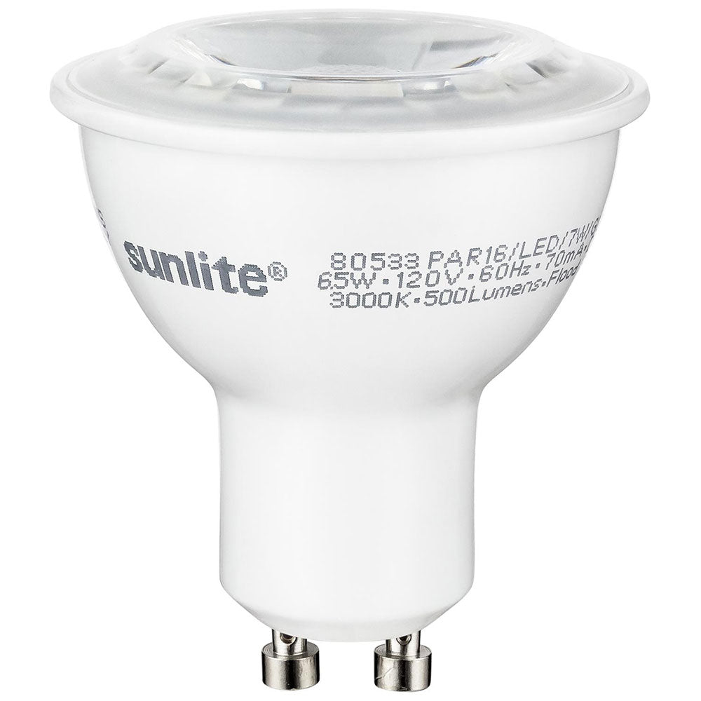 SUNLITE 6.5W PAR16 MR16 GU10 Base LED 6500K Daylight Dimmable Bulb -60w Equiv.