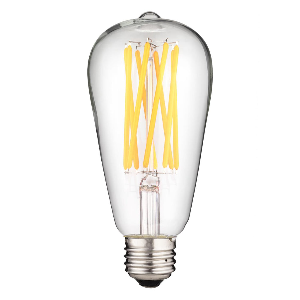 SUNLITE 80602-SU LED Antique S19 Lamp 8w Light Bulb 2200K Warm White