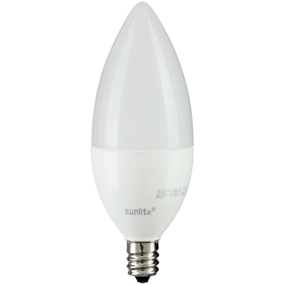 Sunlite LED B11 Frosted Chandelier Light Bulb 7w E12 Base 3000K - Warm White