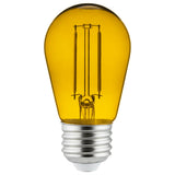 SUNLITE 2w S14 LED Filament Transparent Yellow Colored Bulb