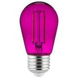 SUNLITE 2w Led Filament S14 Sign Transparent Purple Colored Dimmable Light Bulb