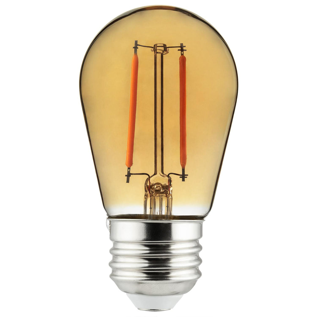 SUNLITE 2W 120V S14 LED Amber E26 Medium screw base Light Bulb