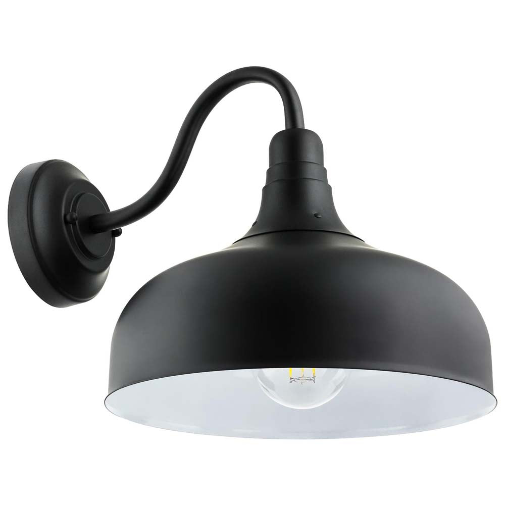 Sunlite 81315-SU 12w Barn LED Goose Neck Decorative Matt Black Warm White 3000k