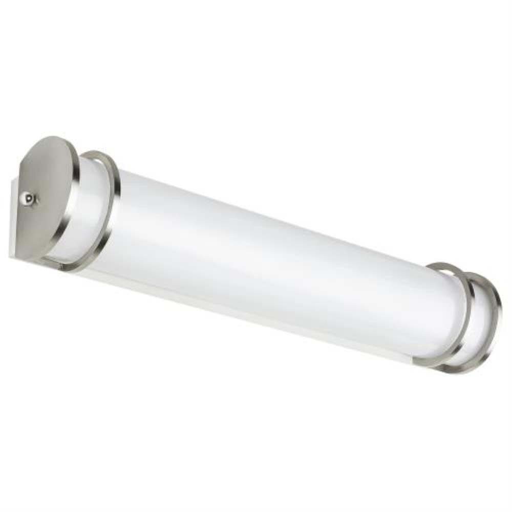 Sunlite 24-in 25w CCT Tunable Brushed Nickel LED Half-Cylinder Bathrooms Light