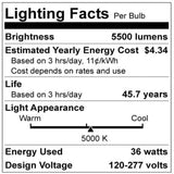 Sunlite LED Corn Bright Light Bulb 36w 120-277v E26 Base 5000K - Daylight_4