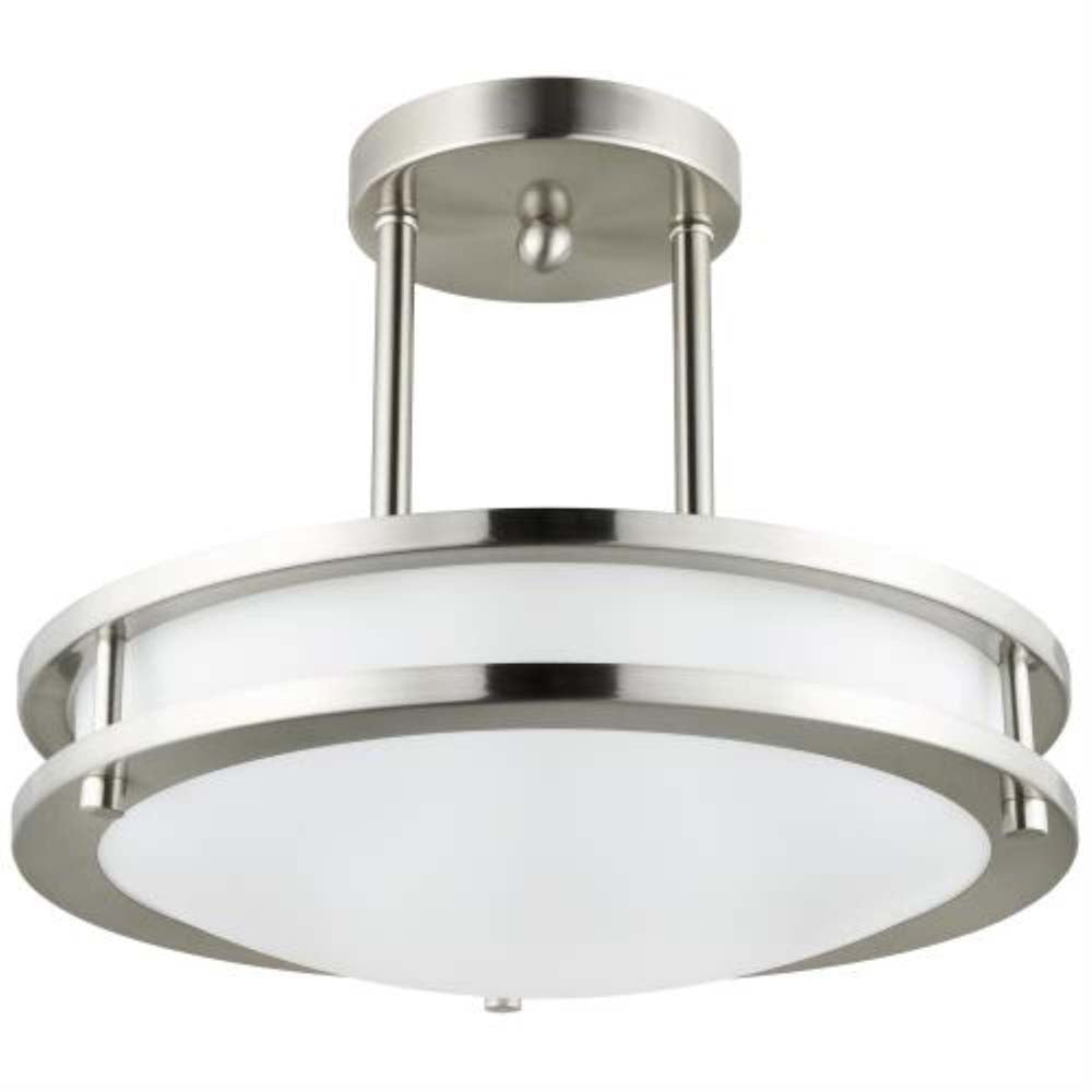 Sunlite 12-in Round LED Double Band Fixture CCT Tunable Brushed Nickel 120v