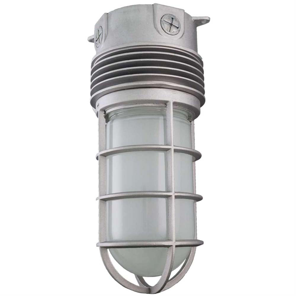 Sunlite 88148-SU 12w LED Vapor Proof Jar Ceiling Fixture grey Super White 5000k