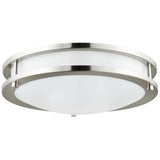 Sunlite 10in. 16w LED Color Selectable Decorative Flush Mount Brushed Nickel Fixture