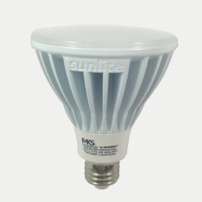 Sunlite 14w 120v PAR30 3000k Warm White WFL100 LED Light Bulb
