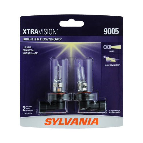 2-PK SYLVANIA 9005 XtraVision Halogen Headlight Bulb