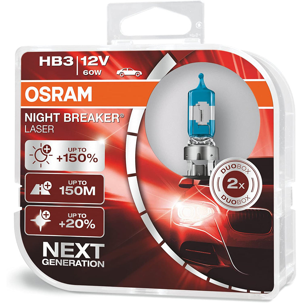 2-PK Osram 9005 HB3 Night Breaker Laser 60w 12v Automotive Bulb