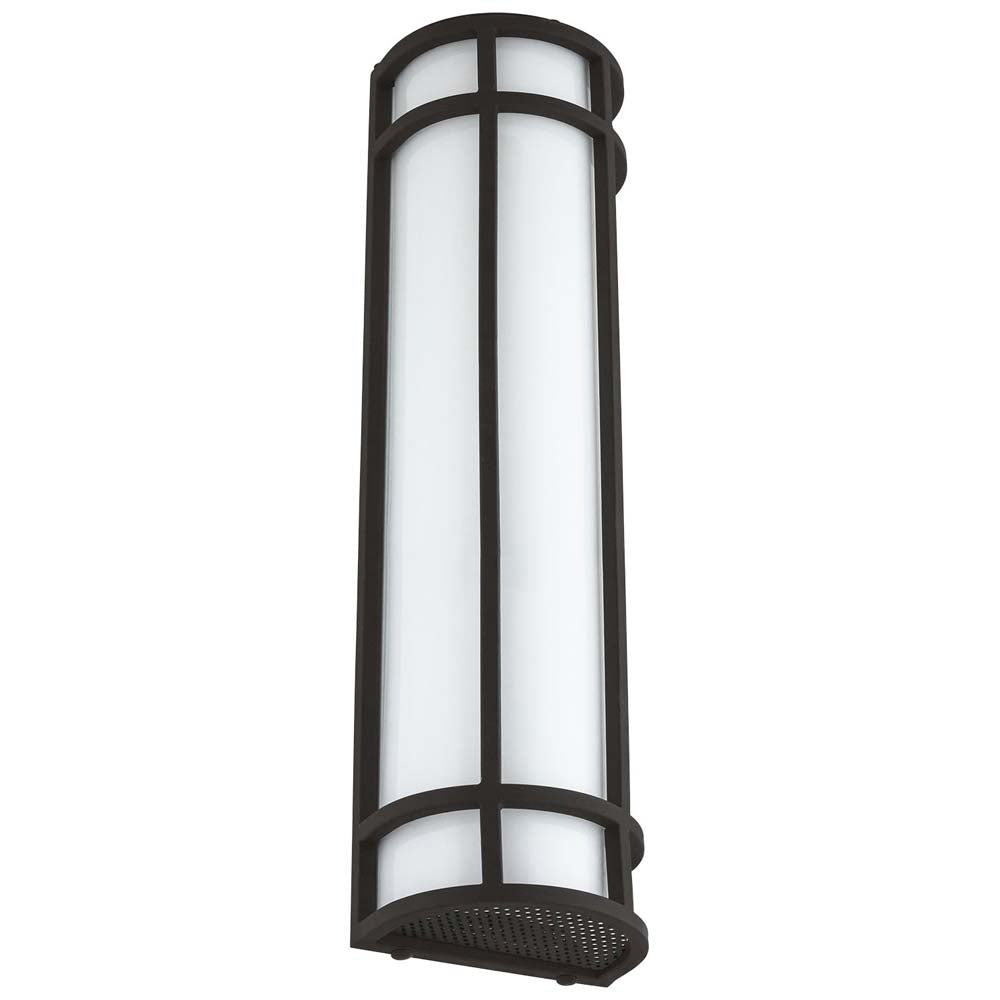 Sunlite 30-in CCT Tunable Outdoor Decorative Wall Sconce 100-277v Black finish