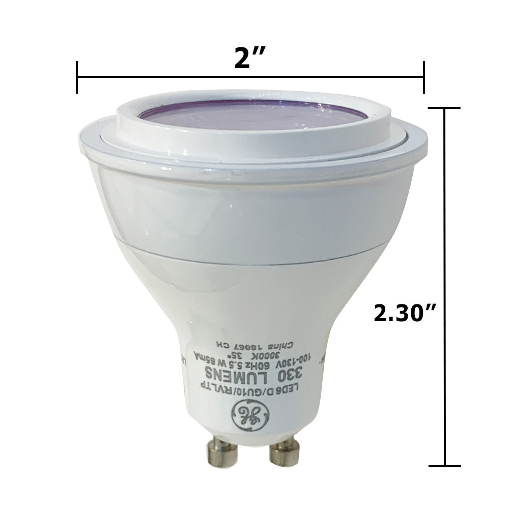 4PK - GE 5.5w LED MR16 GU10 3000K Dimmable Light Bulb - 50w equiv. –  BulbAmerica