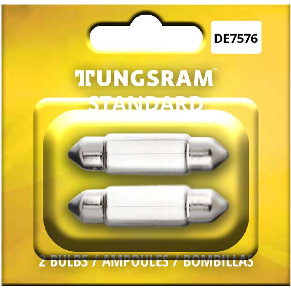 2Pk - Tungsram DE7576 Standard Miniatures Automotive Bulb