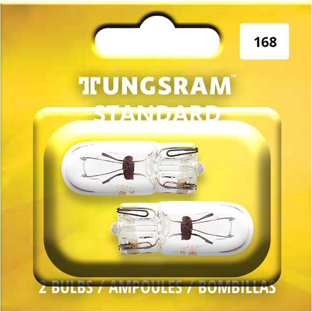 2Pk - Tungsram 168 Standard Miniatures Automotive Bulb