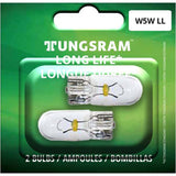 2Pk - Tungsram W5WLL Long Life Miniature Automotive Bulb