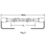 USHIO 375w Quartz Infrared Heater Halogen Lamp QIH120-375T/S - BulbAmerica