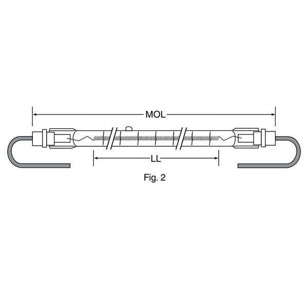 Ushio 1350w Quartz Infrared Heater QIH1151350/L Halogen Lamp 13381/99