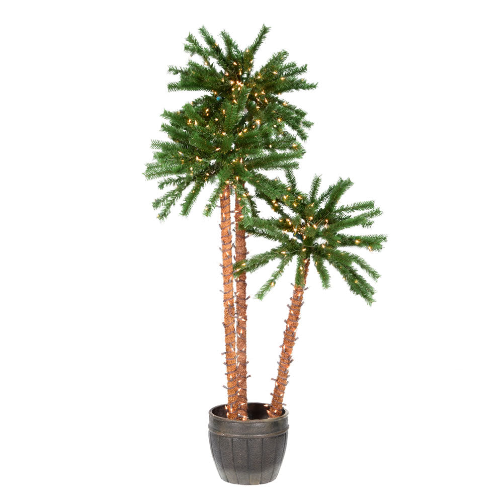 Vickerman 4-5-6 ft. Potted Outdoor Palm Trees 500CL