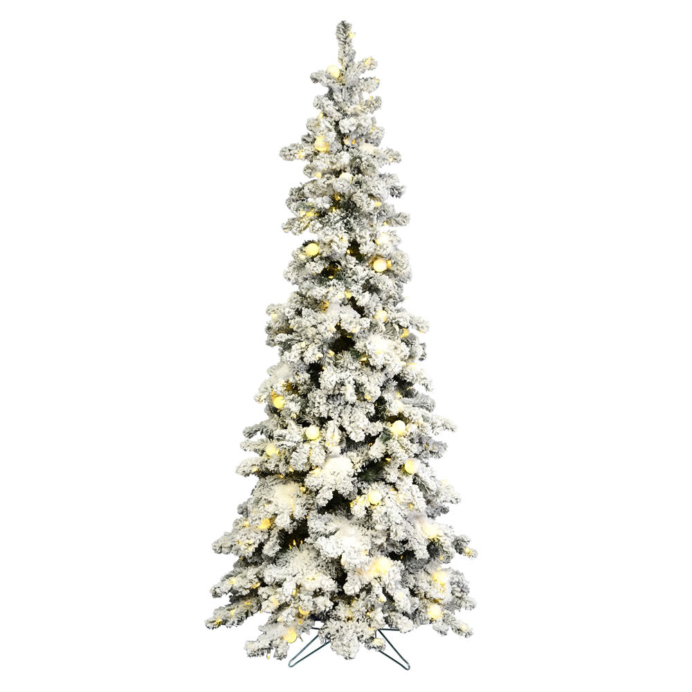 Vickerman 9 ft. Flocked Kodiak Spruce Dura-Lit LED 2145 Tips Christmas Tree