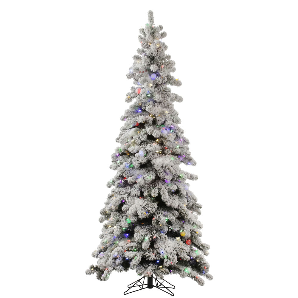 Vickerman 10 ft. Flocked Kodiak Spruce Dura-Lit LED 2645 Tips Christmas Tree