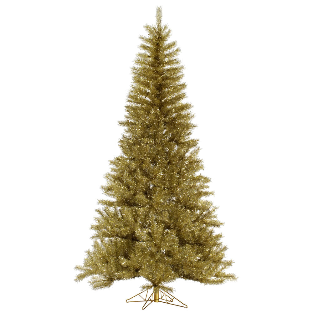 Vickerman 7.5 ft. Gold/Silver Tinsel 1001 Tips Christmas Tree