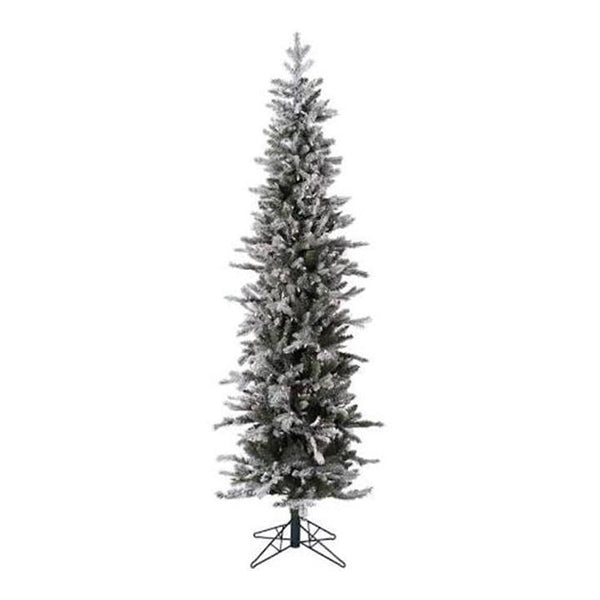 5Ft. x 23in. Frosted Glitter Tannenbaum Pine Tree 294Tips  Branches Metal Stand