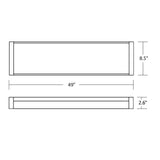 NICOR 4 Ft. Dimmable LED Wraparound with Prismatic Acrylic Lens in 4000K - BulbAmerica