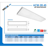 NICOR 4 Ft. Dimmable LED Wraparound with Prismatic Acrylic Lens in 4000K_2