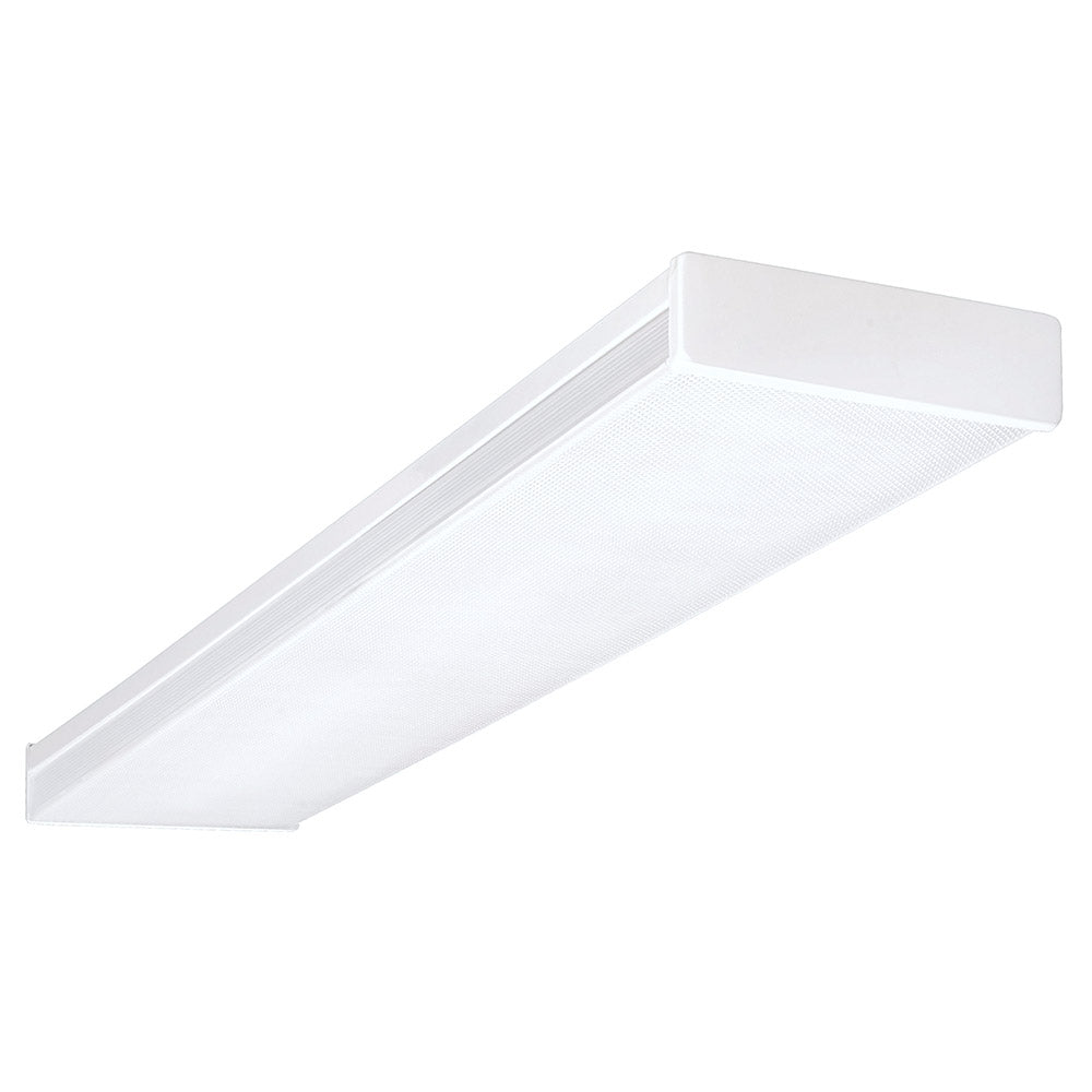 NICOR 4 Ft. Dimmable LED Wraparound with Prismatic Acrylic Lens in 5000K