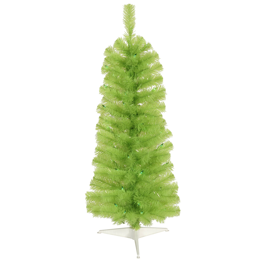 Vickerman 3' Lime Green Pencil Artificial Christmas Tree - 50 Lime LED Lights