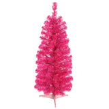 Vickerman 3' Pink Pencil Artificial Christmas Tree - 50 Pink LED Lights