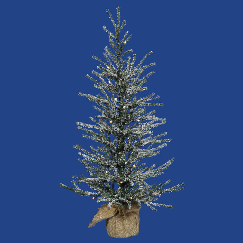 Vickerman 30" Frosted Angel Pine Artificial Christmas Tree Warm White LED Lights
