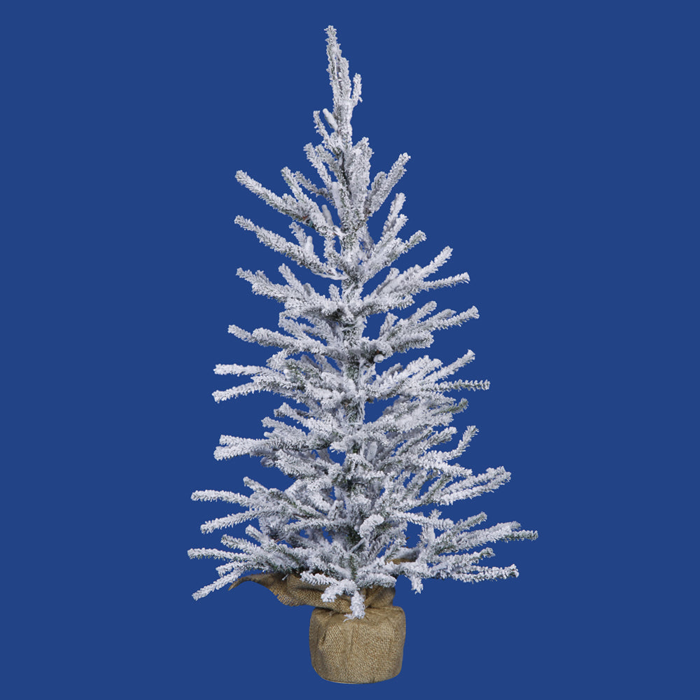 Vickerman 36" Unlit Frosted Angel Pine Artificial Christmas Tree - Burlap base
