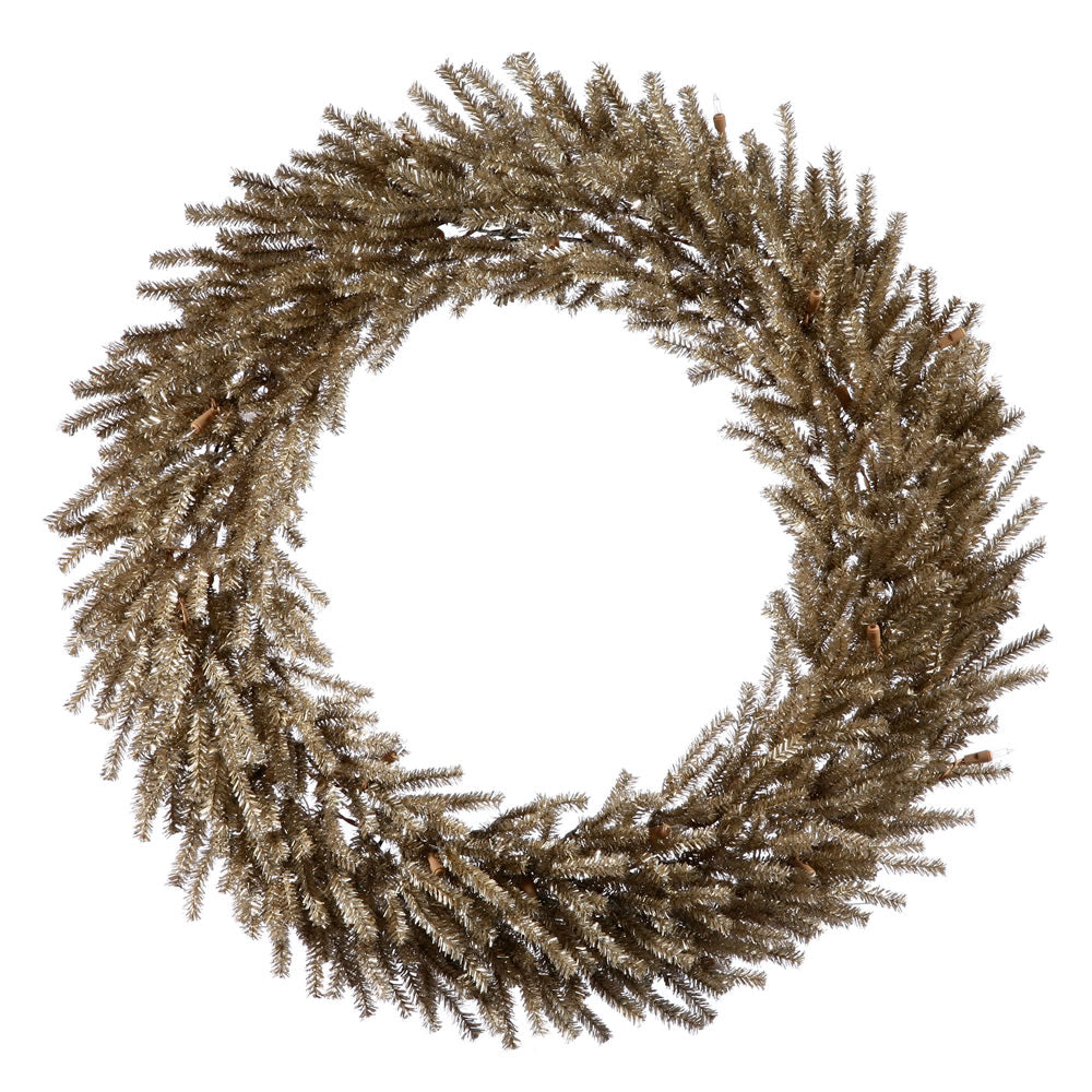 24" Unlit Mocha Wreath 580 Tips