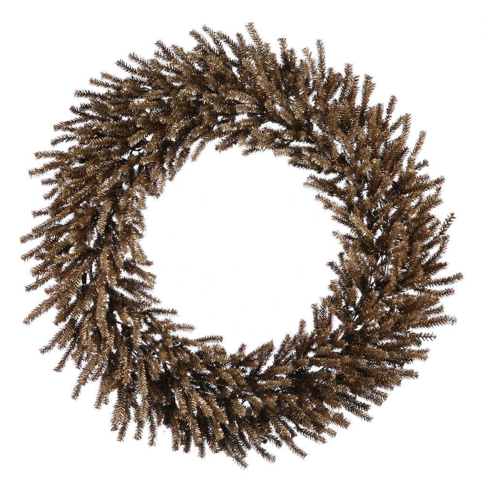 24" Unlit Chocolate Wreath 580 Tips