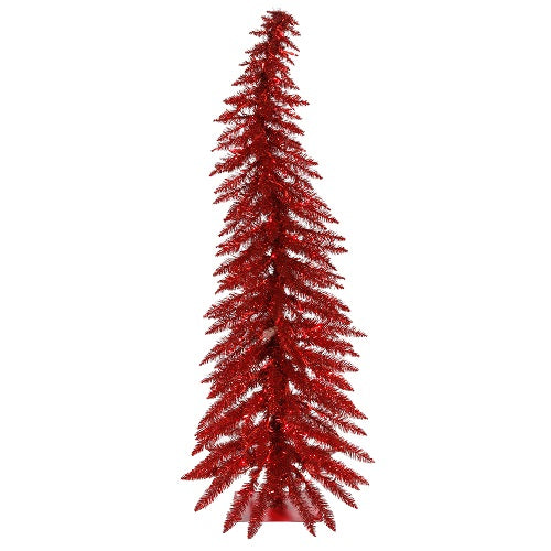 Vickerman 4' Red Whimsical Artificial Christmas Tree 70 Red Lights 170 PVC Tips