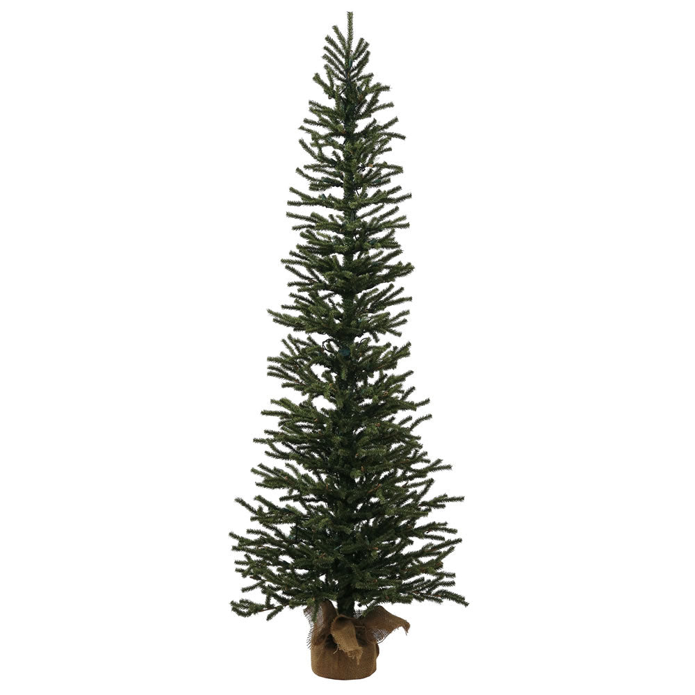 Vickerman 4' Unlit Pine Artificial Christmas Tree - 624 PVC Tips - Burlap base