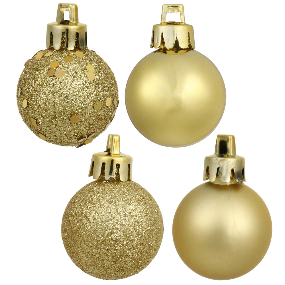 Vickerman 2.4 in. Gold Ball 4-Finish Asst Christmas Ornament