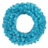 24" Sky Blue Wreath - 50 Teal LED Lights - 180 Tips
