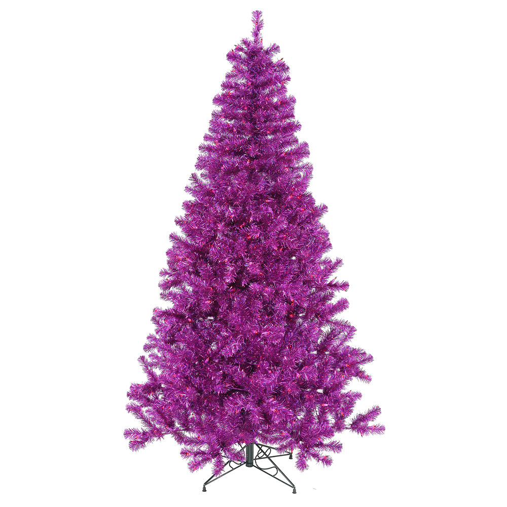 Vickerman 9Ft. Purple 1673 Tips Christmas Tree 550 Purple Mini Lights