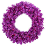 24" Purple Wreath - 50 Purple LED Lights - 180 Tips