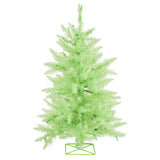 Vickerman 3' Lime Green Artificial Christmas Tree - 70 Green Lights 232 PVC Tips