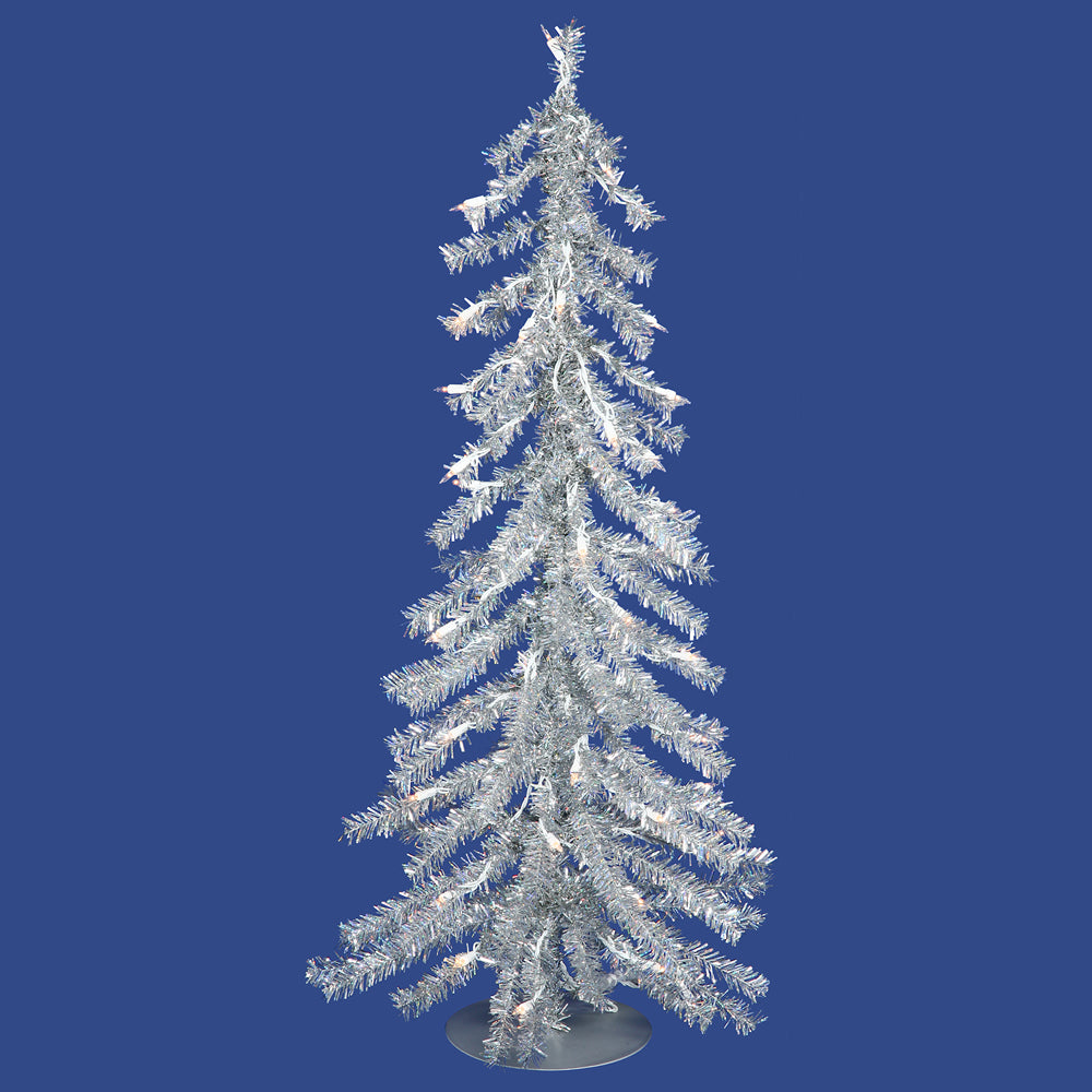 Vickerman 3' Silver Artificial Christmas Tree - 70 Warm White LED Lights